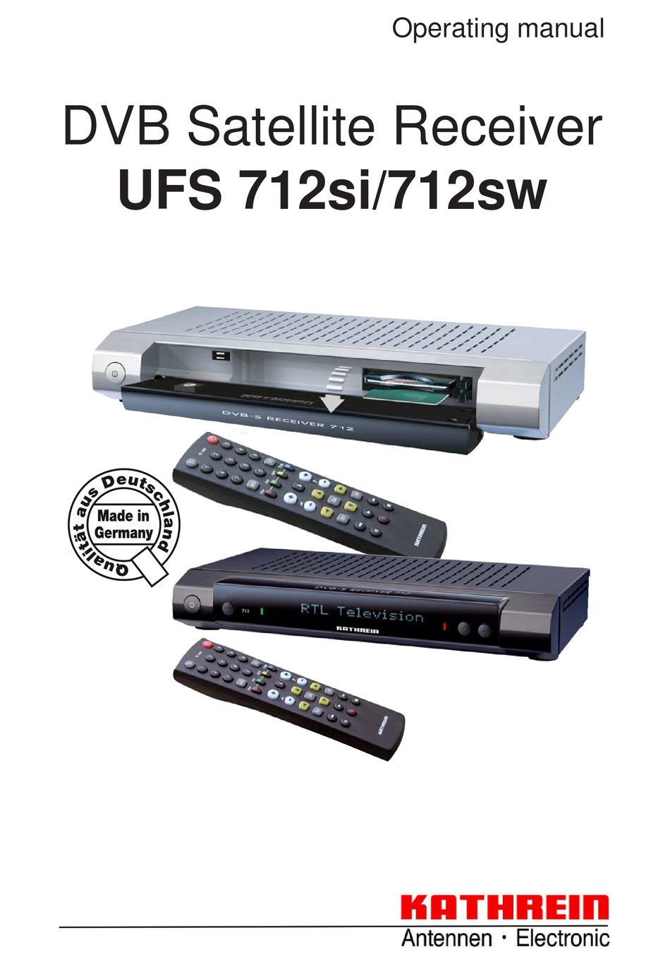 KATHREIN UFS 712SI OPERATING MANUAL Pdf Download | ManualsLib