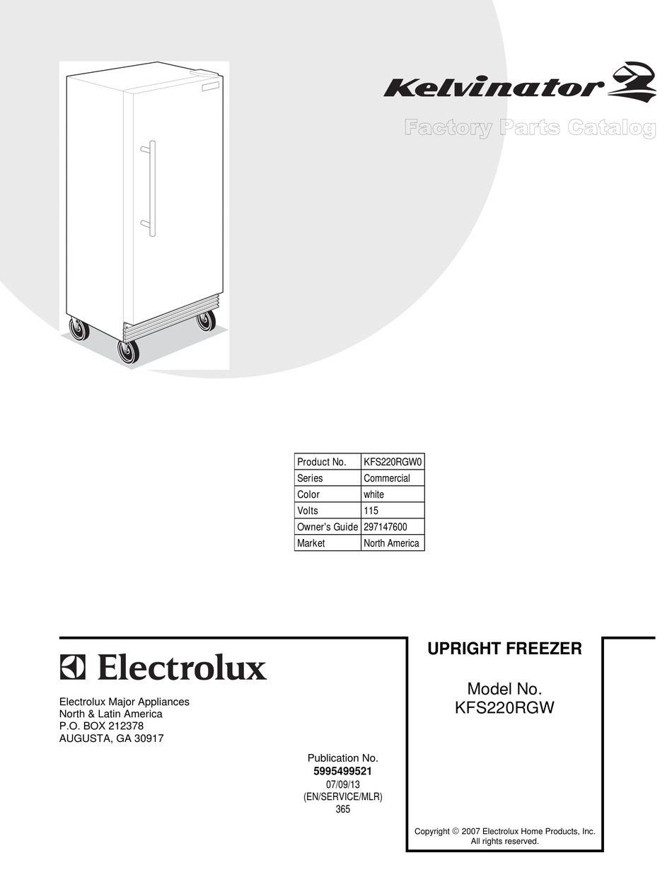 KELVINATOR KFS220RGW FACTORY PARTS CATALOG Pdf Download ManualsLib
