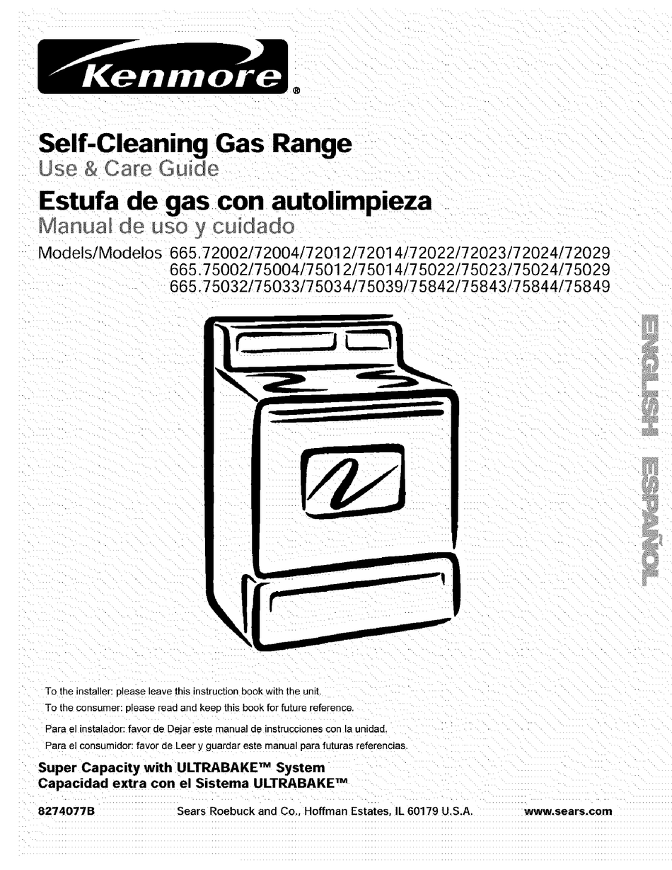 KENMORE 665.72002 USE AND CARE MANUAL Pdf Download | ManualsLib