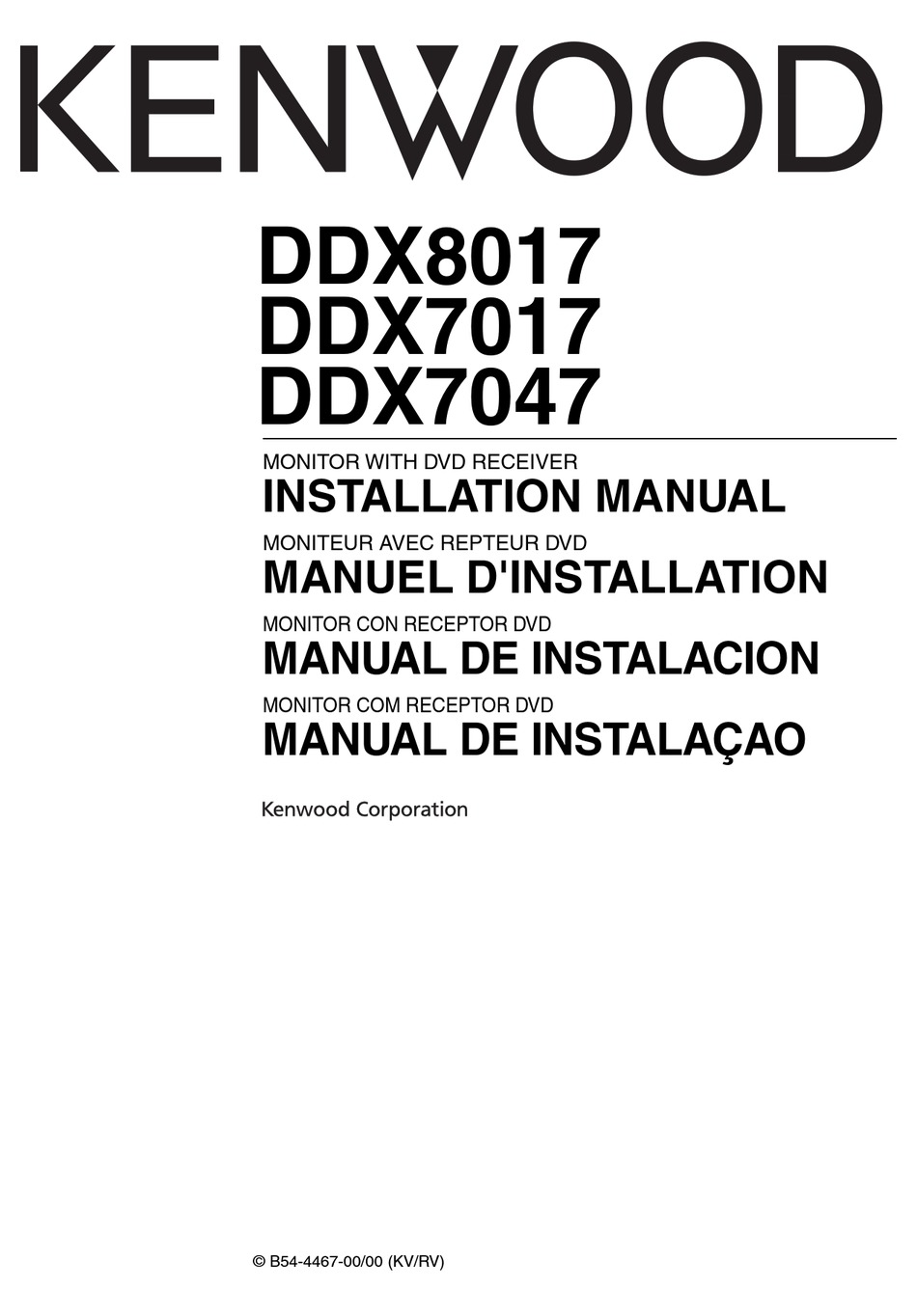 Kenwood Ddx7017 Installation Manual Pdf