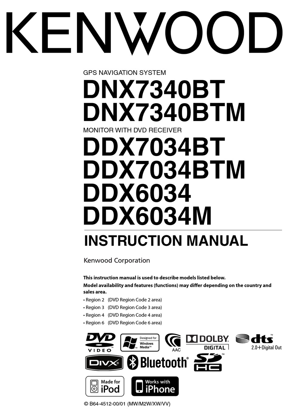 KENWOOD DDX6034M INSTRUCTION MANUAL Pdf Download | ManualsLib