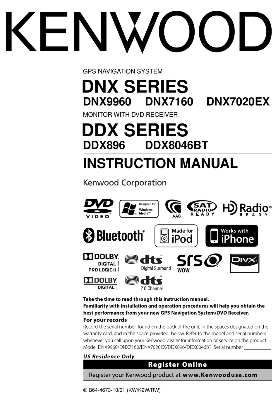 KENWOOD DDX8046BT INSTRUCTION MANUAL Pdf Download | ManualsLib