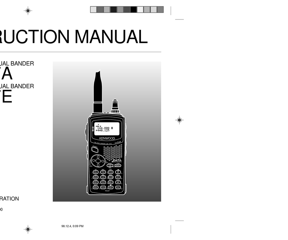 KENWOOD TH-D7A INSTRUCTION MANUAL Pdf Download | ManualsLib