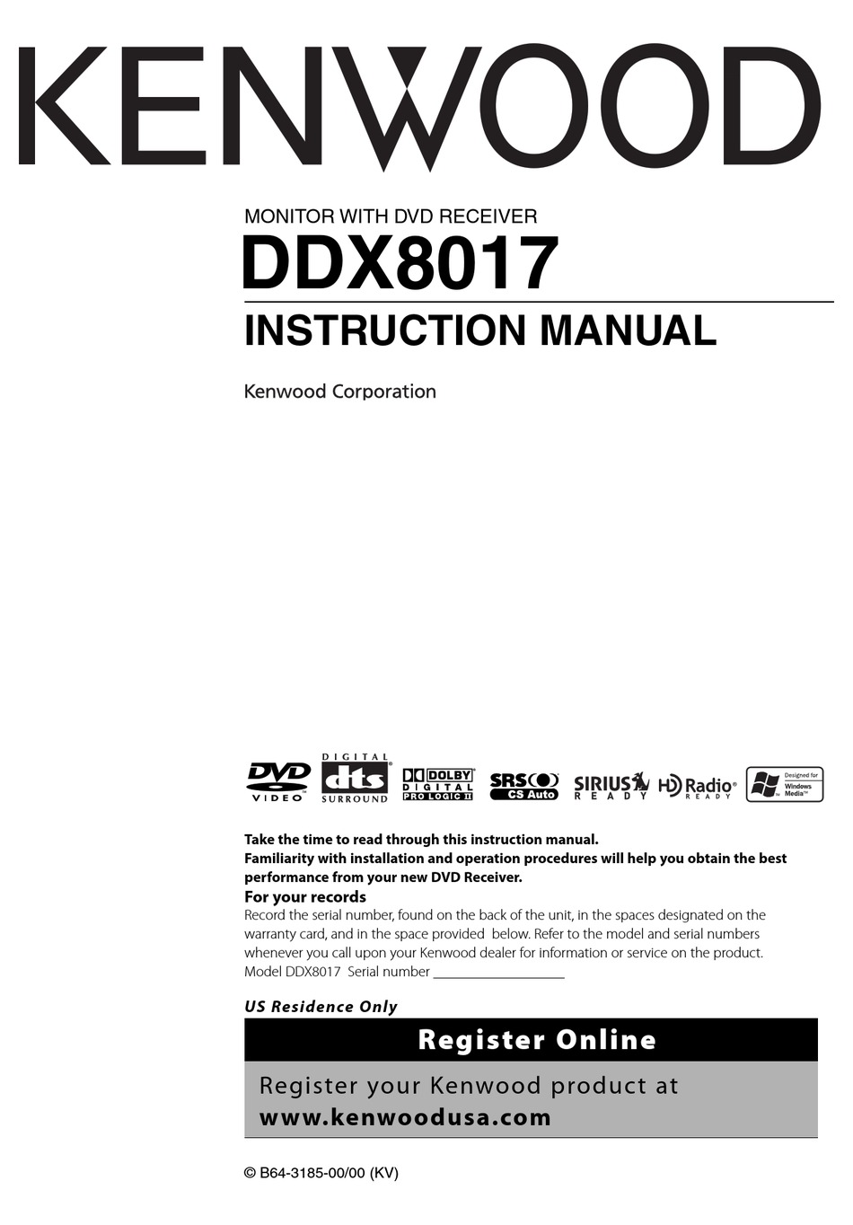Kenwood Ddx8017 Wiring Diagram from data2.manualslib.com