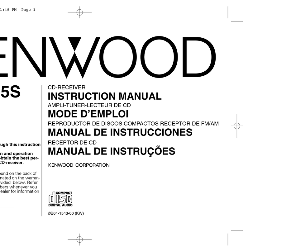 Kenwood Kdc 115s Wiring Diagram