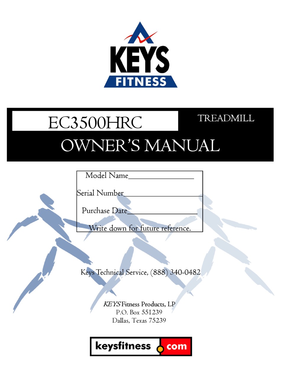 KEYS FITNESS EC3500HRC OWNER'S MANUAL Pdf Download ManualsLib