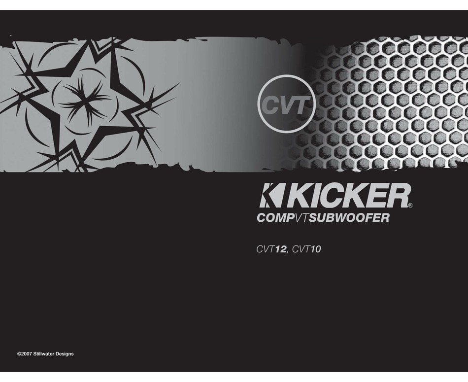KICKER COMPVT CVT12 OWNER