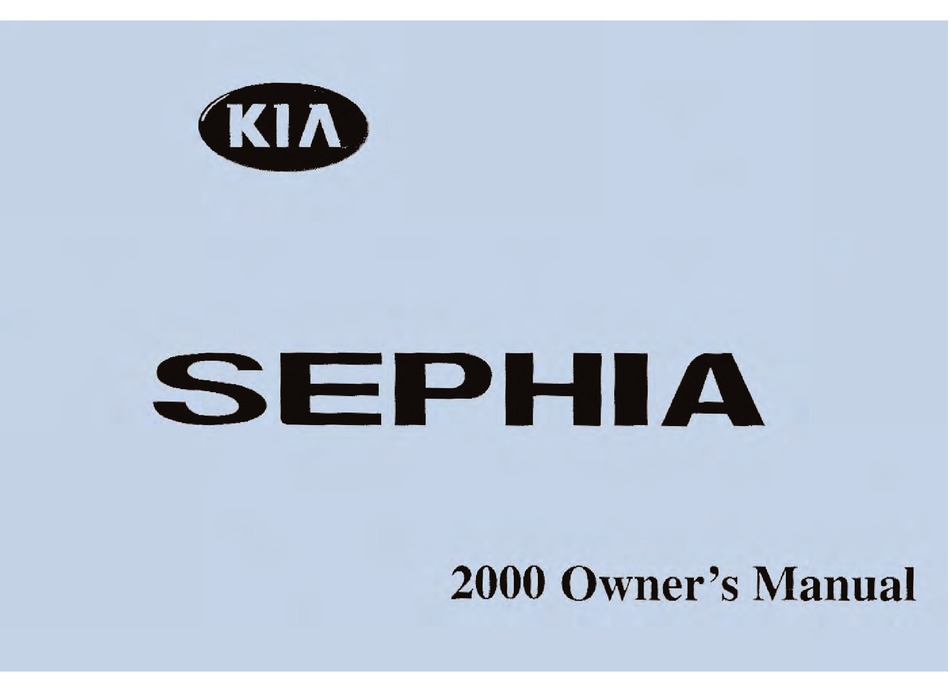 Kia Sephia 2000 Owner S Manual Pdf Download Manualslib