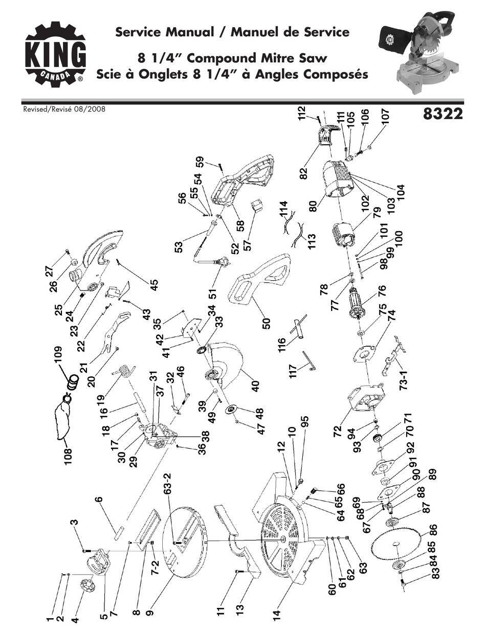 KING CANADA 8322 SERVICE MANUAL Pdf