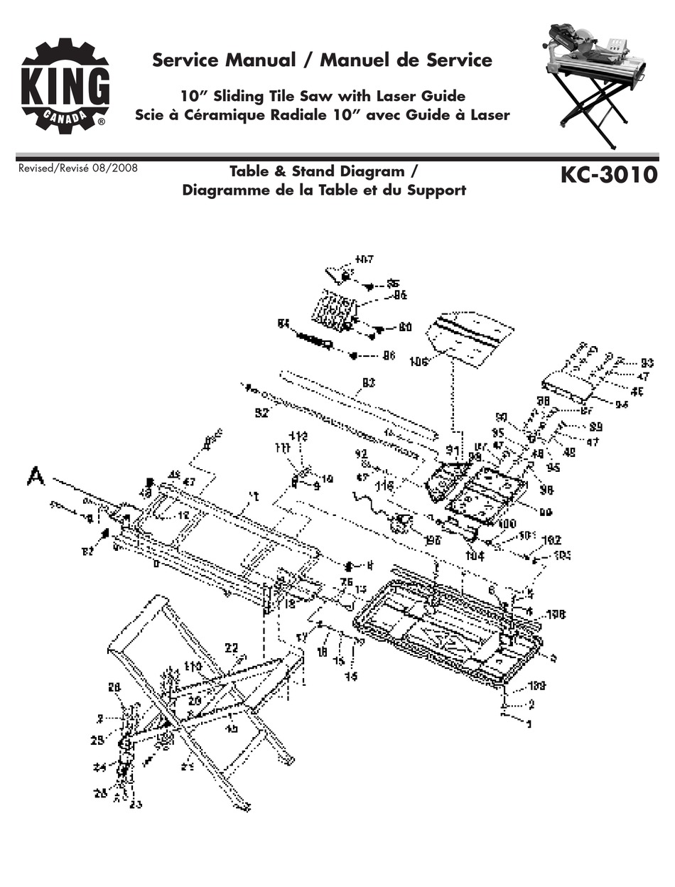 KING CANADA KC3010 SERVICE MANUAL & PARTS LIST Pdf Download ManualsLib
