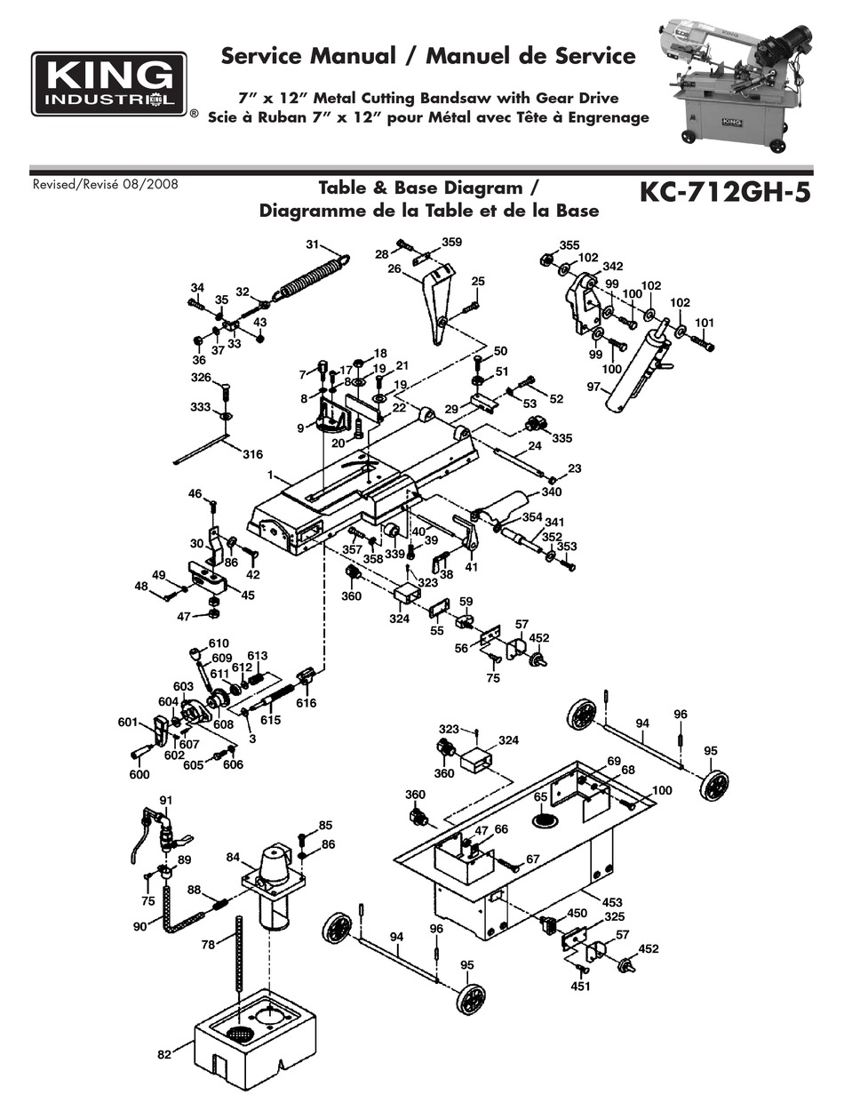 KING CANADA KC712GH5 SERVICE MANUAL & PARTS LIST Pdf Download ManualsLib