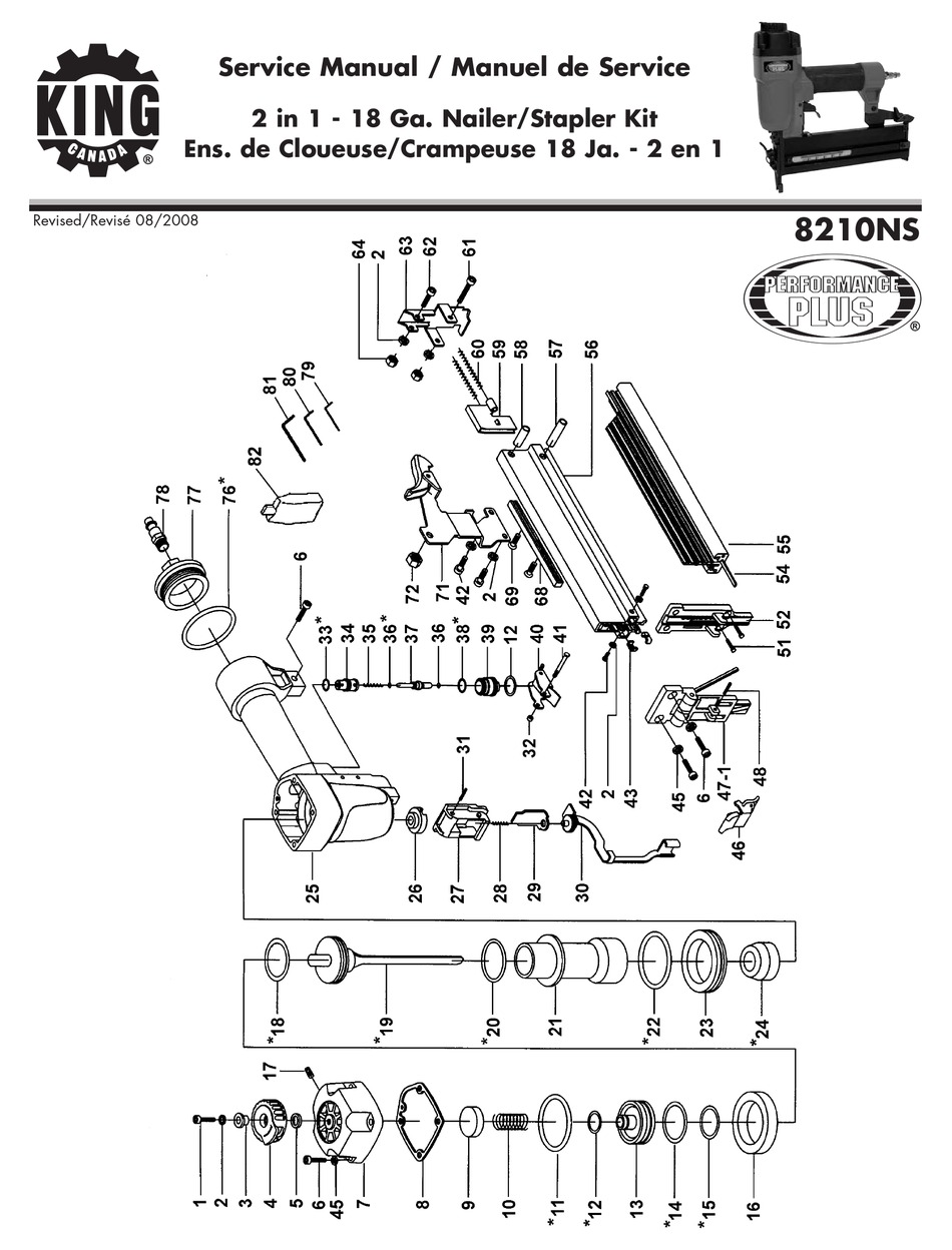 KING CANADA 8210NS SERVICE MANUAL & PARTS LIST Pdf Download ManualsLib