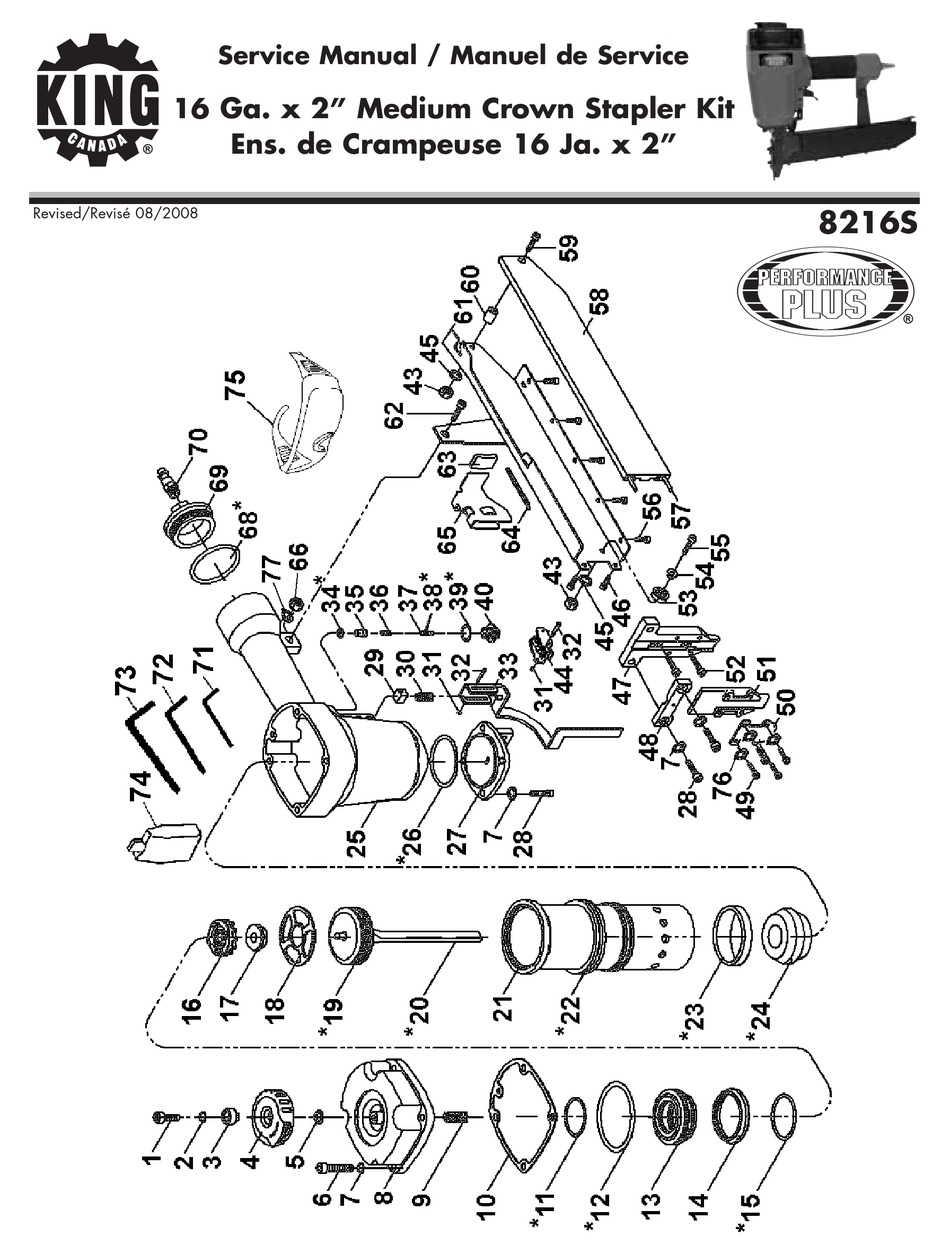KING CANADA 8216S SERVICE MANUAL & PARTS LIST Pdf Download ManualsLib