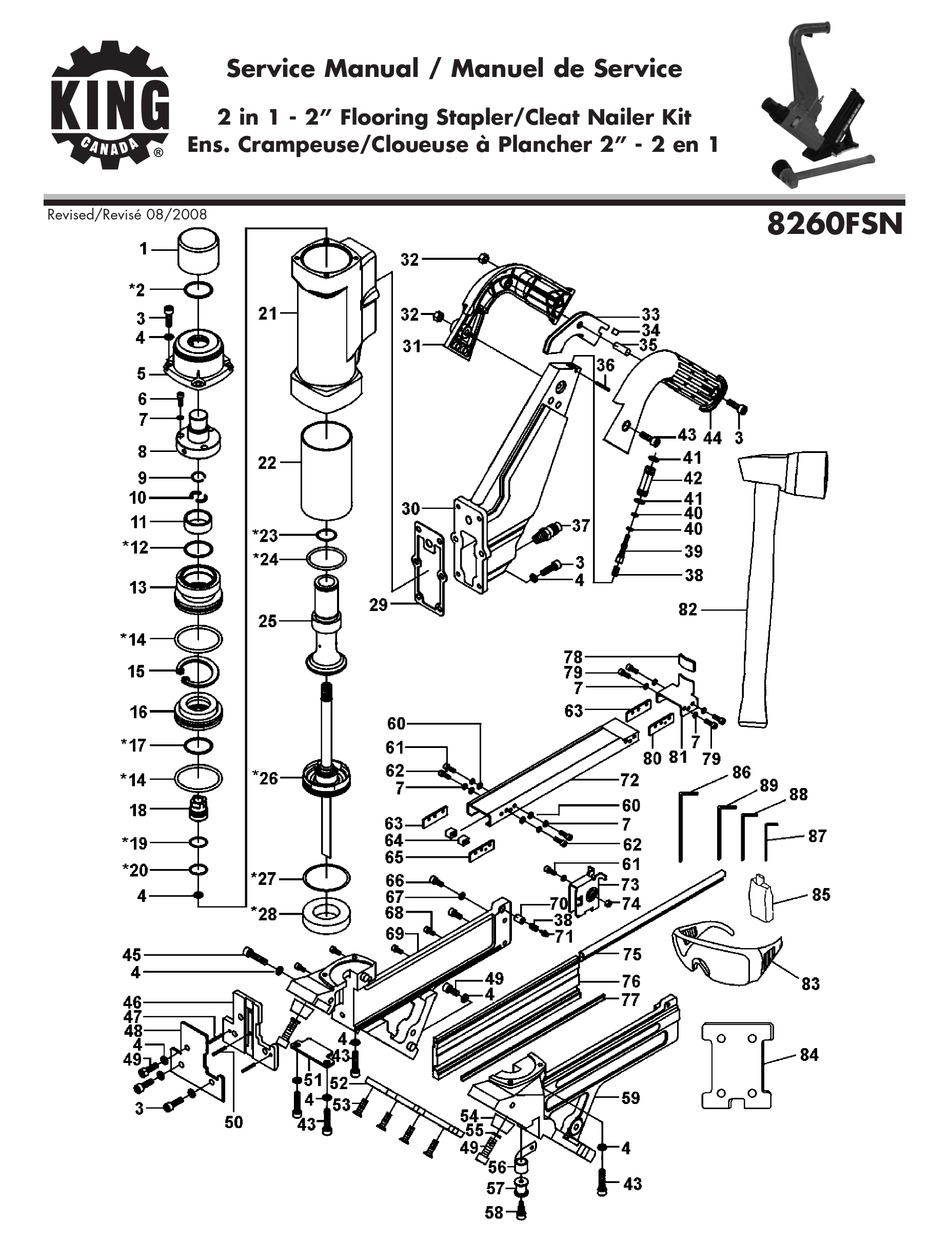 KING CANADA 8260FSN SERVICE MANUAL & PARTS LIST Pdf Download ManualsLib