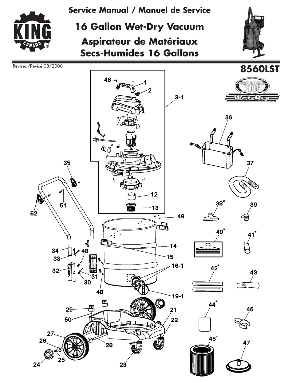 KING CANADA 8560LST SERVICE MANUAL & PARTS LIST Pdf Download ManualsLib
