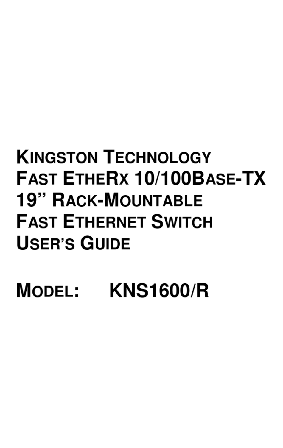KINGSTON TECHNOLOGY KNS1600 USER MANUAL Pdf Download ManualsLib