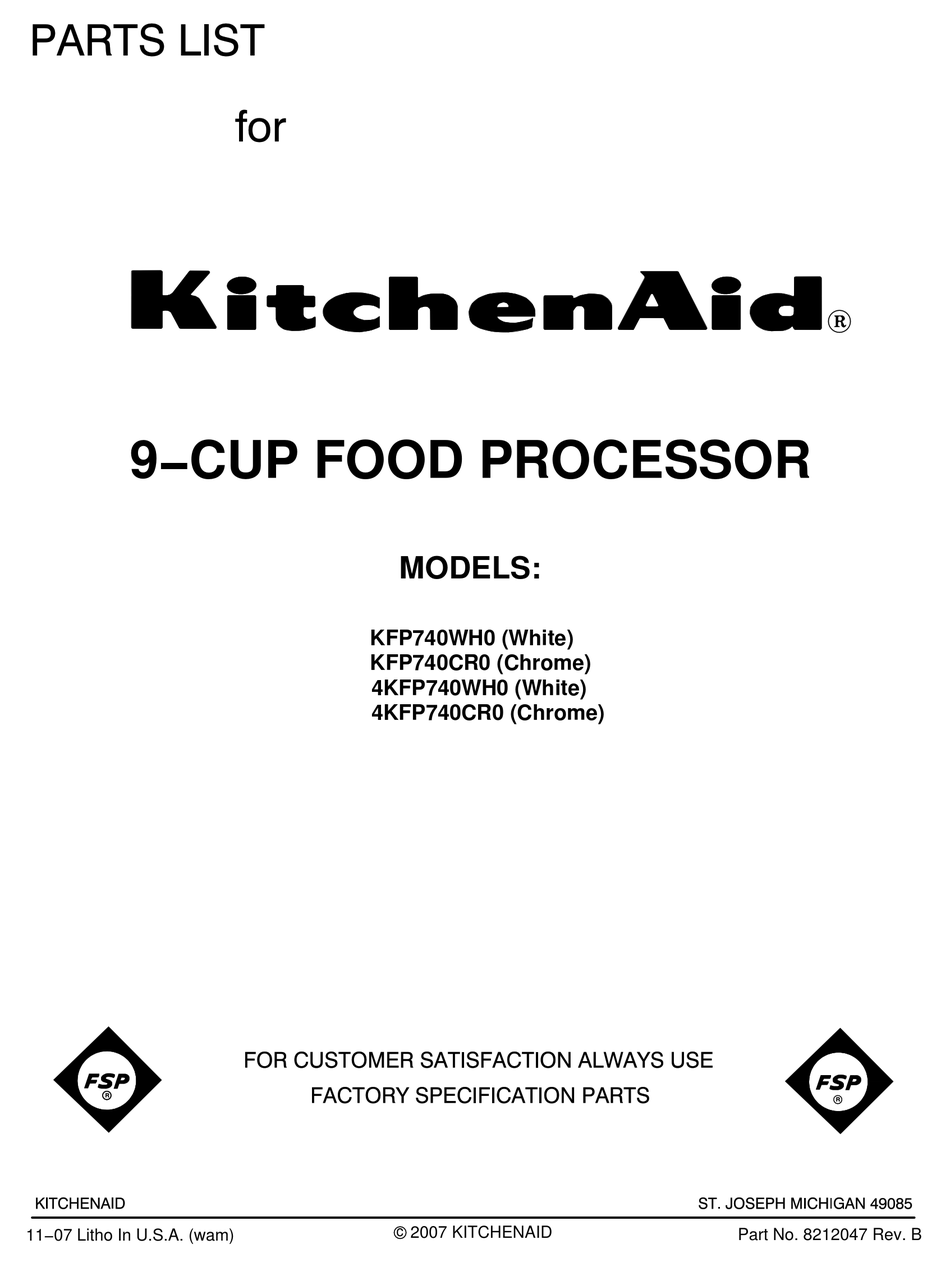 KitchenAid KFP740CR0 - Food Processor 