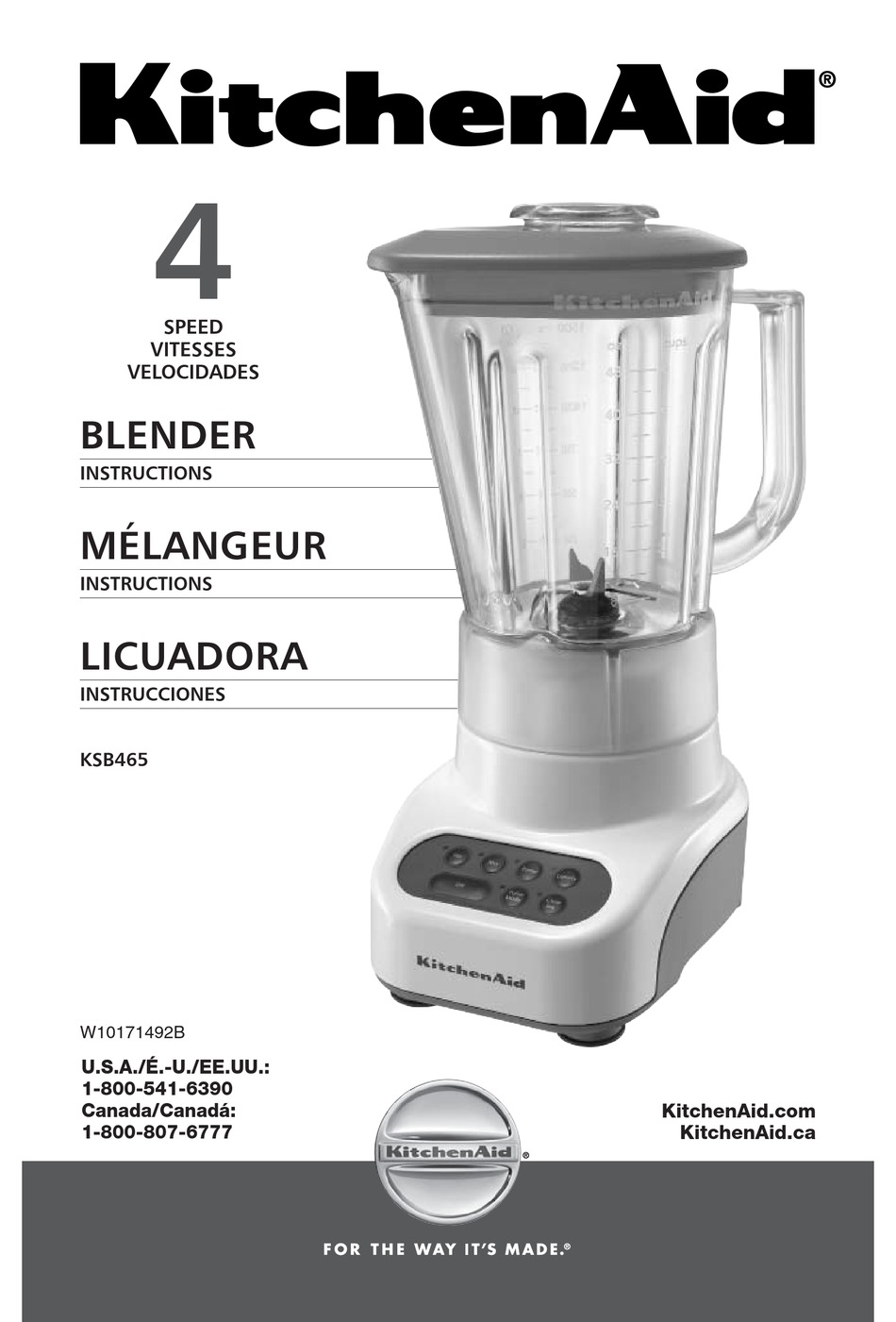 KITCHENAID KSB465 INSTRUCTIONS MANUAL Pdf Download ManualsLib