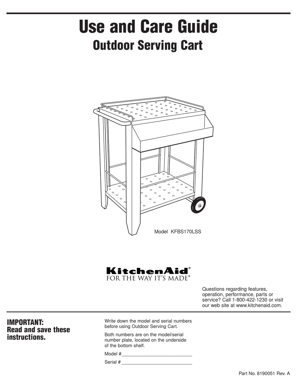 KITCHENAID KFBS170LSS USE AND CARE MANUAL Pdf Download ManualsLib