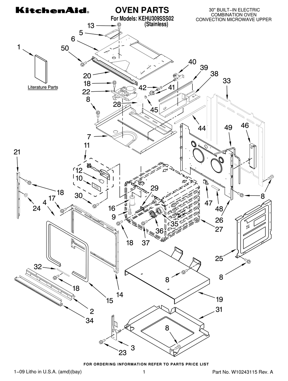 KITCHENAID KEHU309SSS02 PARTS LIST Pdf Download | ManualsLib