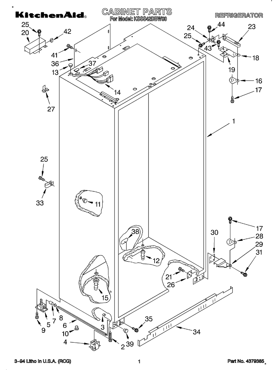 KITCHENAID KSSS42DBW00 PARTS LIST Pdf Download ManualsLib   Kitchenaid Ksss42dbw00 