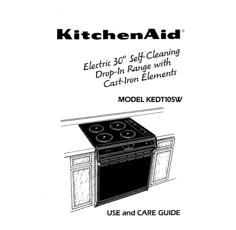 KITCHENAID KEDT105W USE AND CARE MANUAL Pdf Download ManualsLib