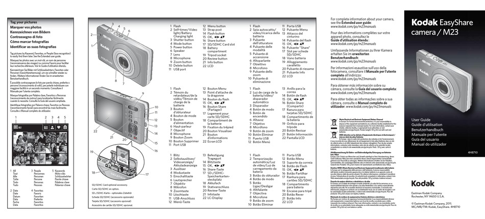 KODAK EASYSHARE M23 USER MANUAL Pdf Download | ManualsLib