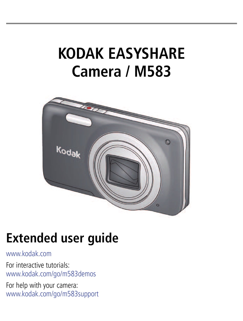 Kodak EasyShare Digital Camera Manual Guide M Series 