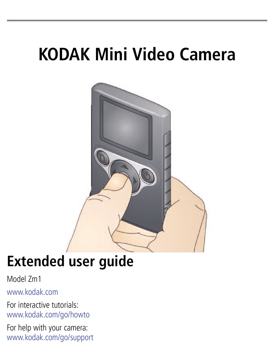 Kodak Mini zm1. User manual камера. Серая карта Кодак. User Guide.