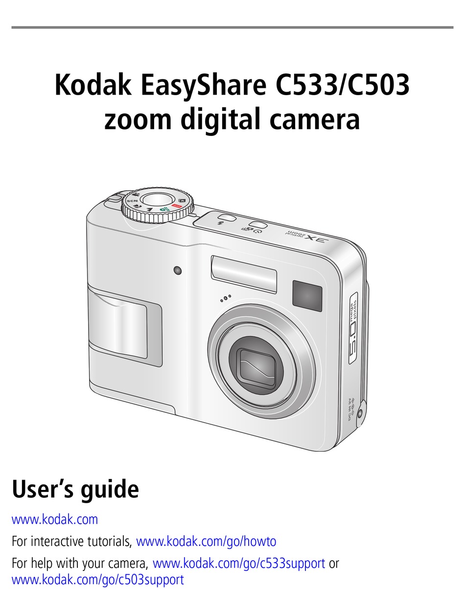 Kodak Easyshare C503 User Manual Pdf Download Manualslib