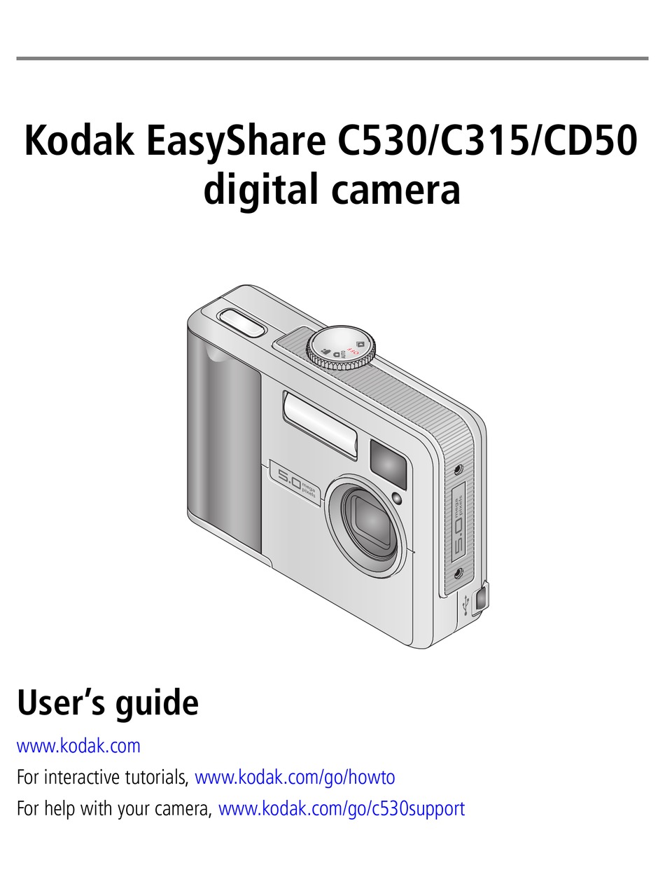 KODAK EASYSHARE C315, C315, CD50 USER MANUAL Pdf Download ManualsLib