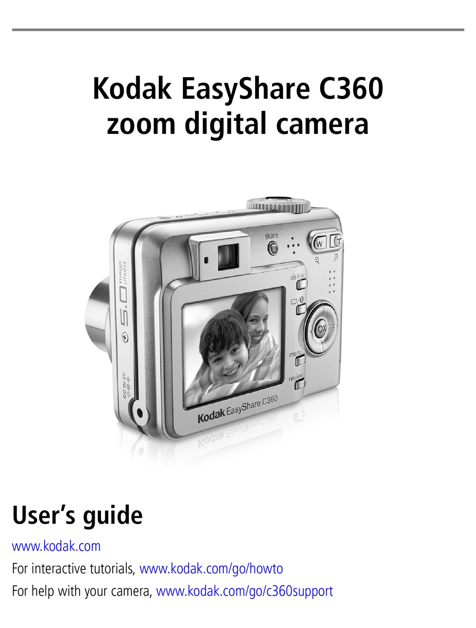 Kodak Easyshare C360 User Manual Pdf Download Manualslib