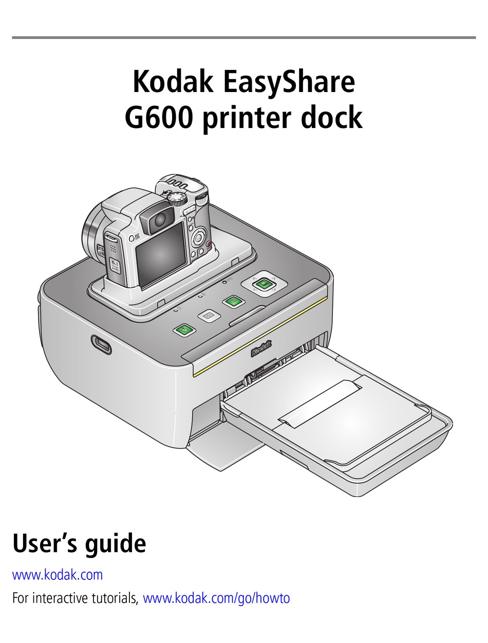 KODAK EASYSHARE G600 USER MANUAL Pdf Download | ManualsLib