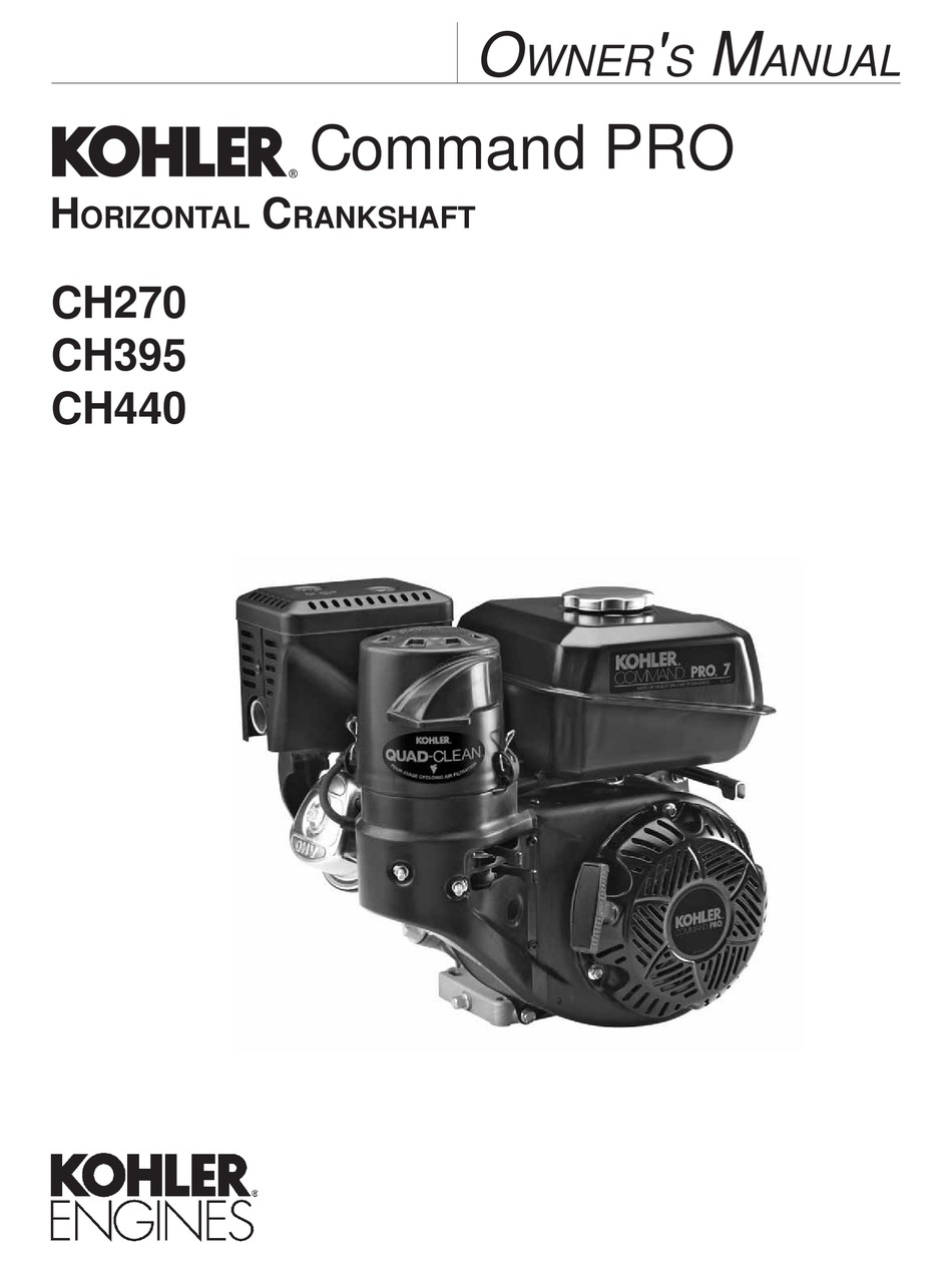 KOHLER COMMAND PRO CH270 OWNER'S MANUAL Pdf Download ManualsLib