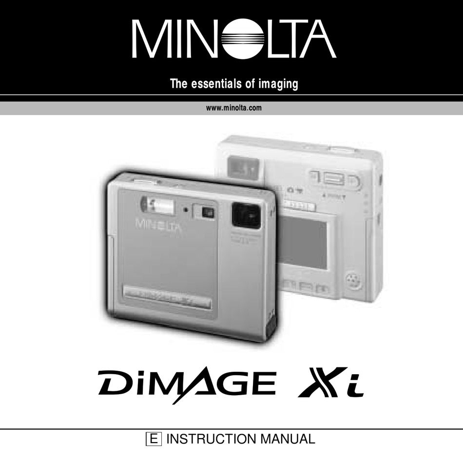 MINOLTA DIMAGE XI INSTRUCTION MANUAL Pdf Download | ManualsLib