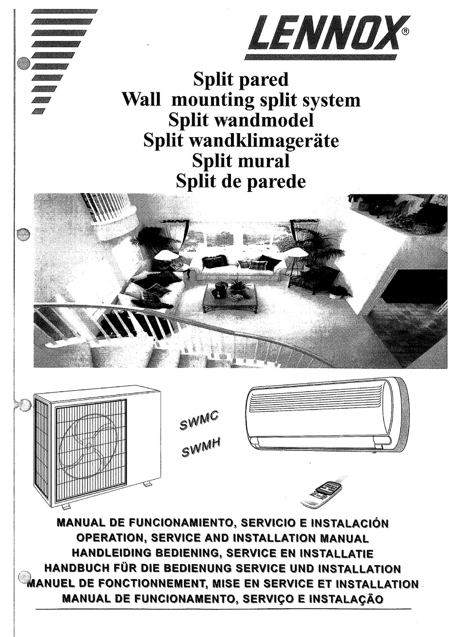 LENNOX SWMC SERIES OPERATION, SERVICE AND INSTALLATION MANUAL Pdf