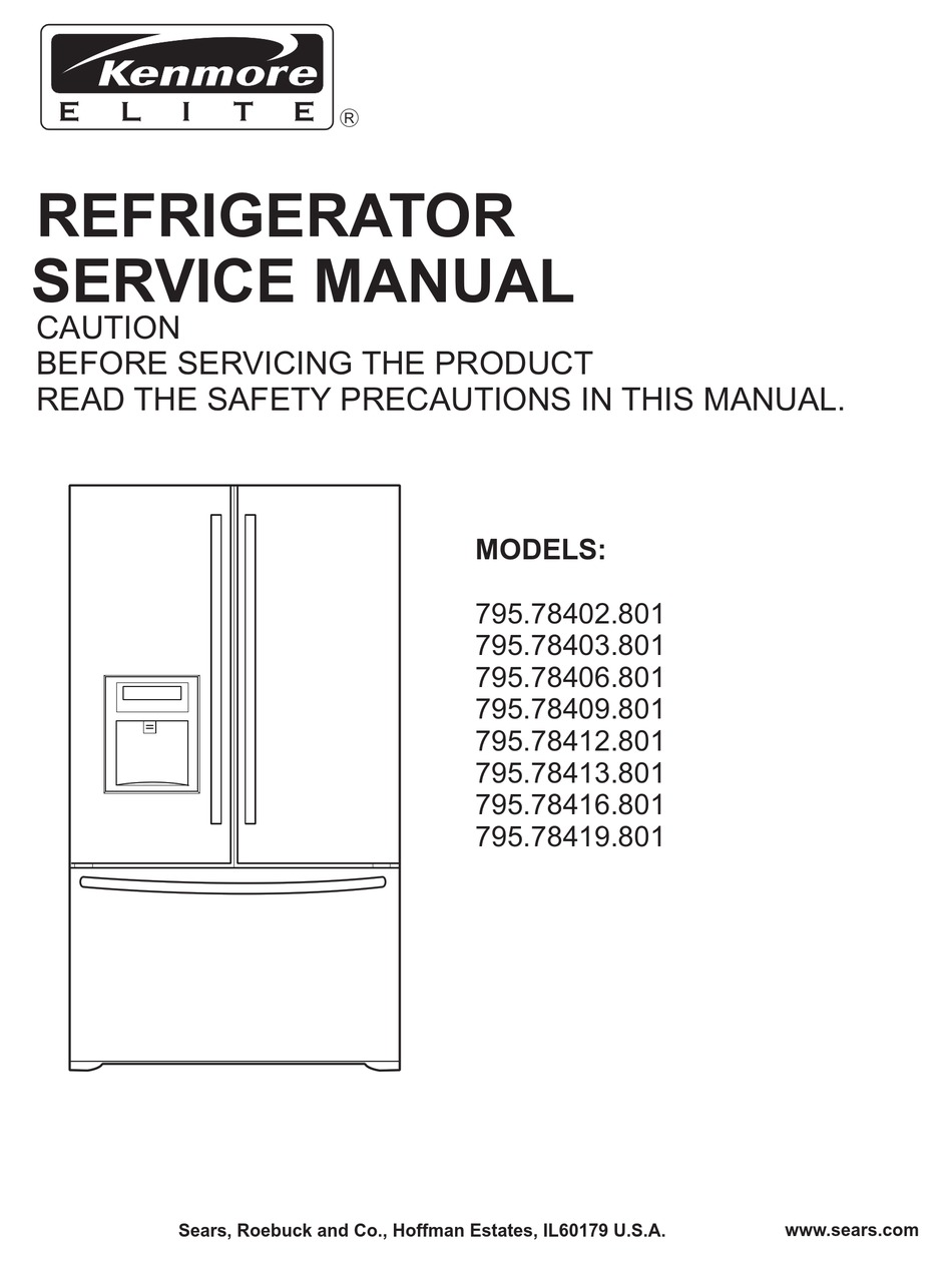 kenmore elite refrigerator 795 ice maker