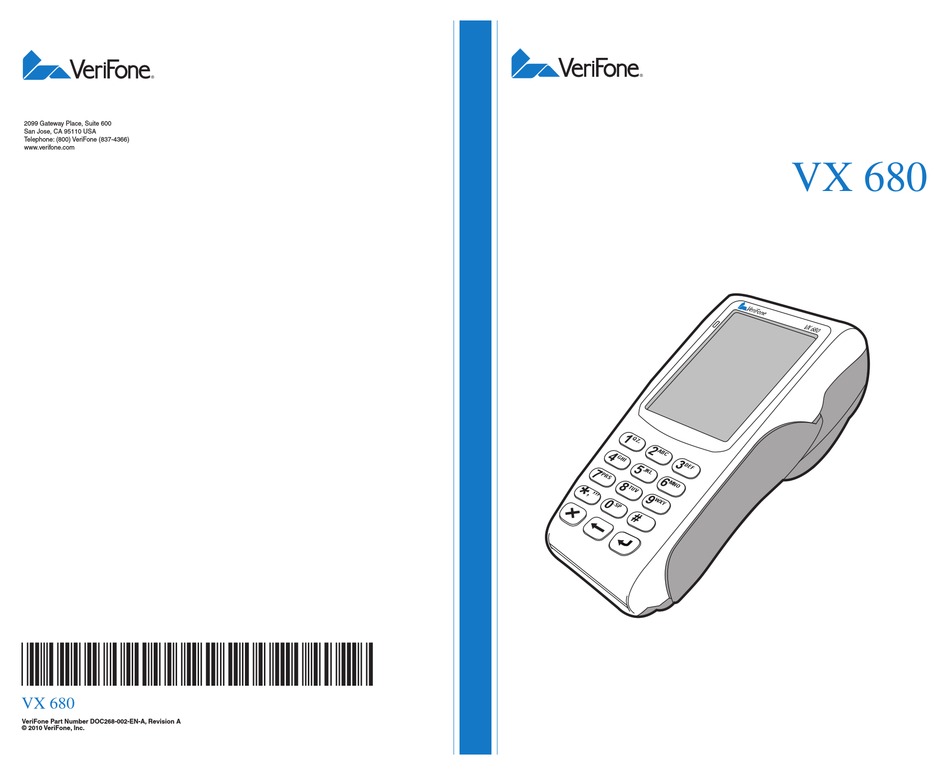 VERIFONE VX 680 MANUAL Pdf Download ManualsLib