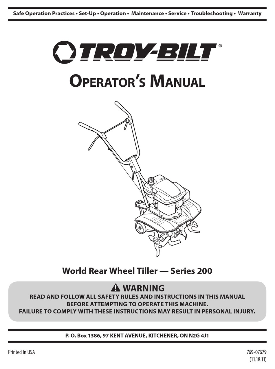 Troy bilt 200 lawn deals mower manual