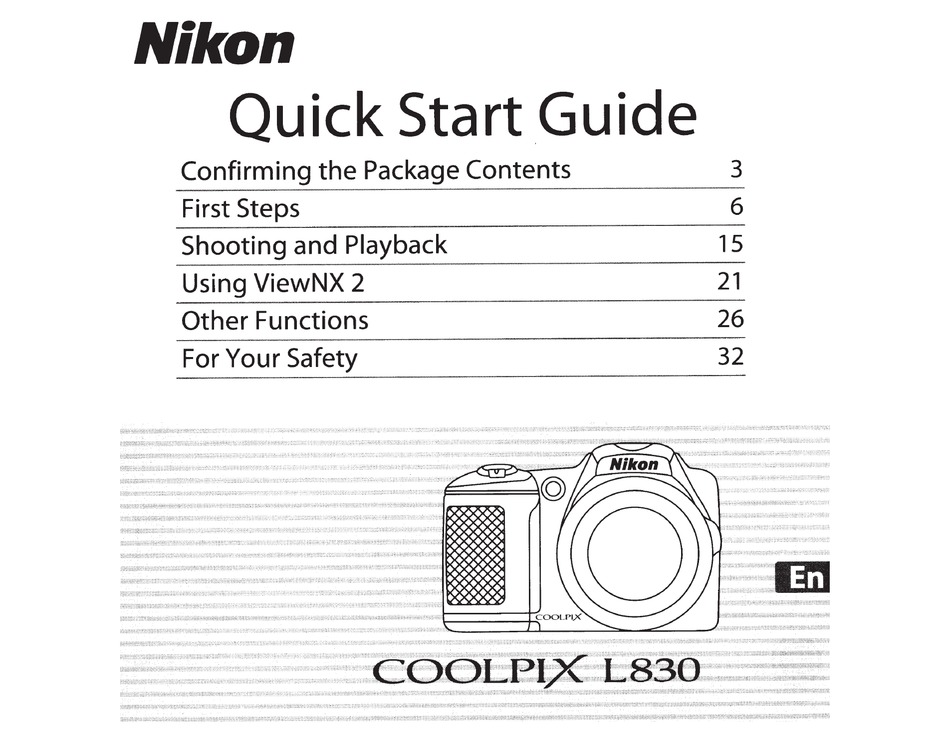 Nikon coolpix l830 подключение к компьютеру