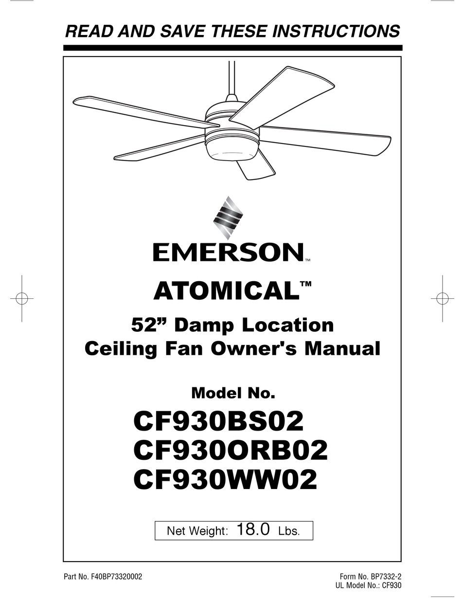 Emerson 58250 Product Number 