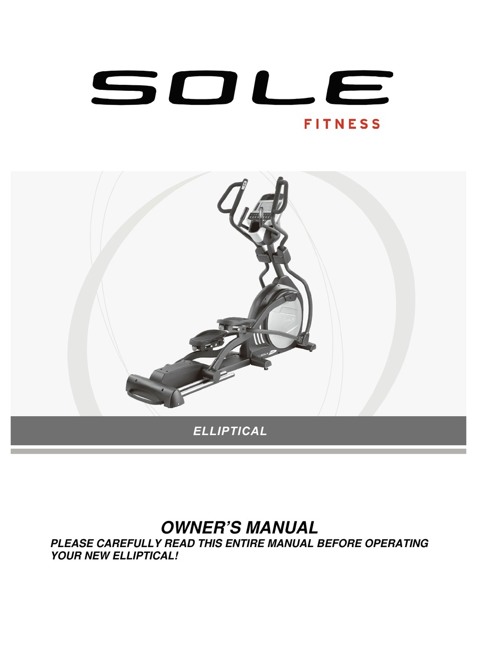 SOLE E95 OWNER'S MANUAL Pdf Download ManualsLib