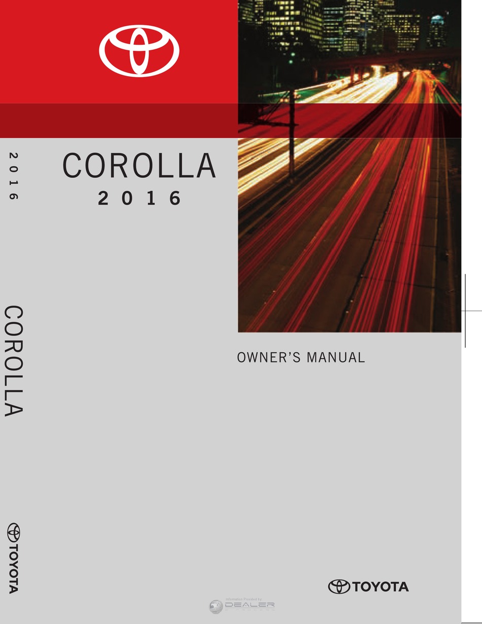 Toyota Corolla 2016 Owner S Manual Pdf Download Manualslib