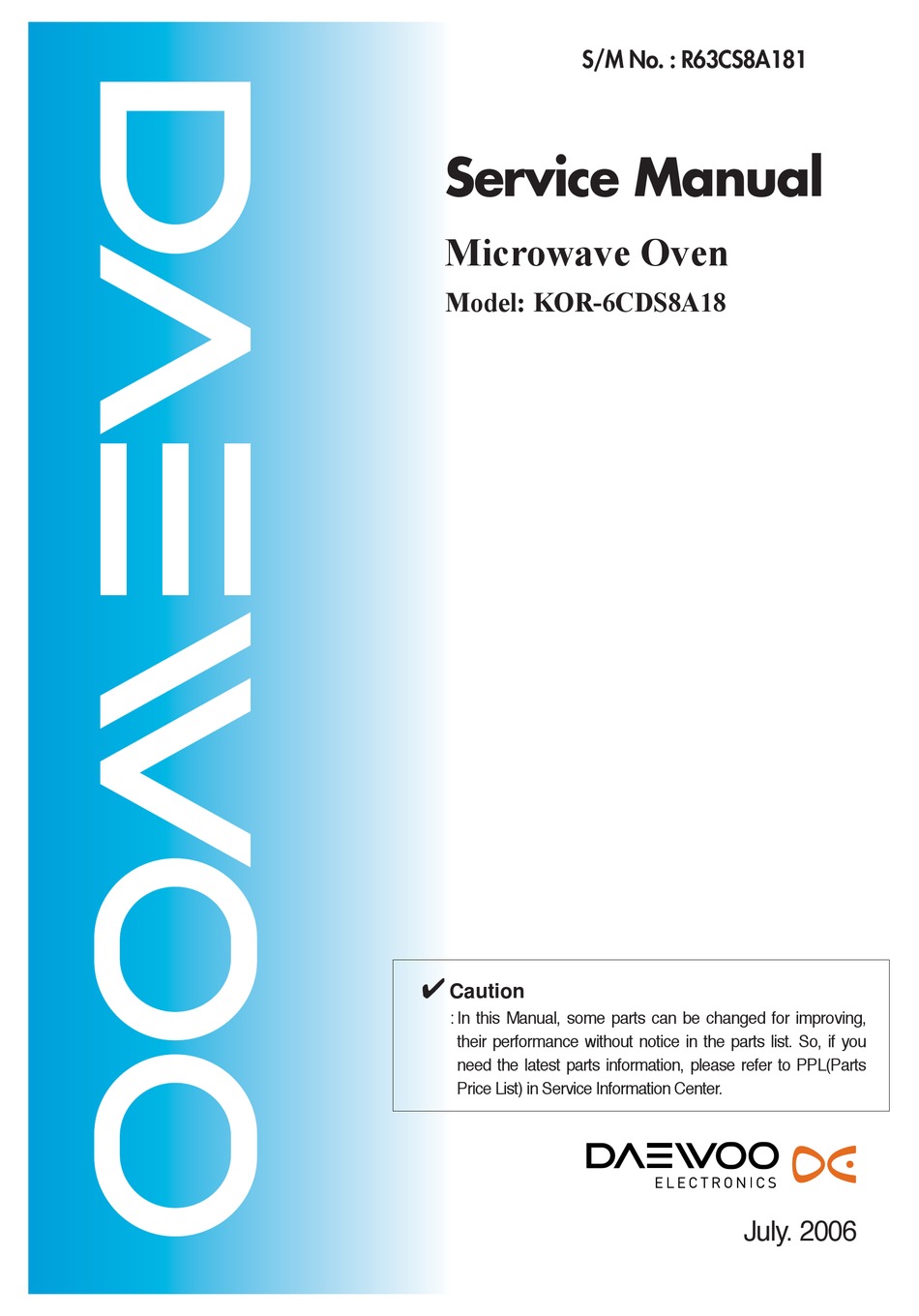 Инструкции к микроволновым печам Daewoo
