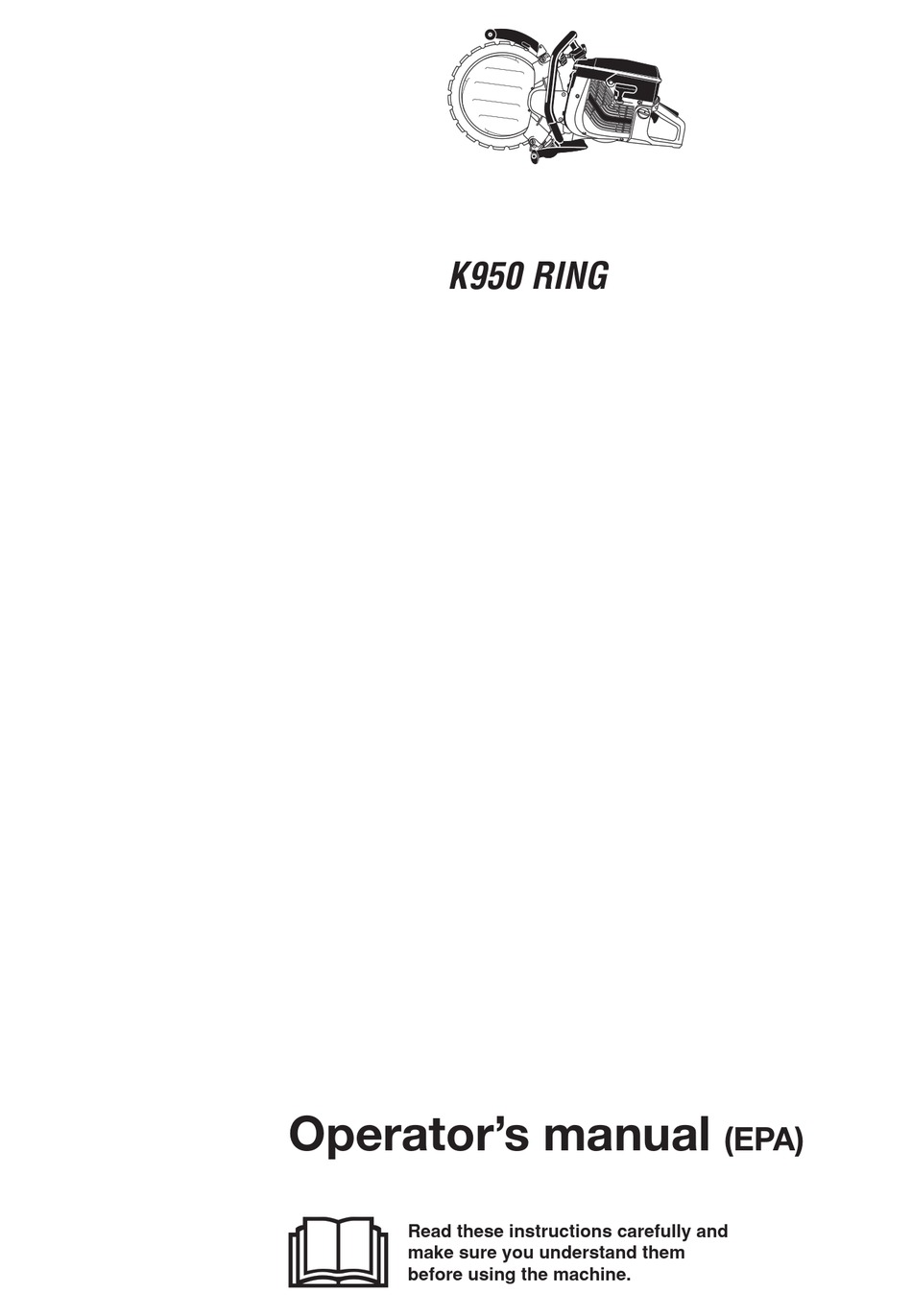 Husqvarna K950 Ring Operator S Manual Pdf Download Manualslib