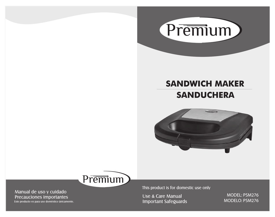 Premium PSM270 Deluxe Sandwich Maker