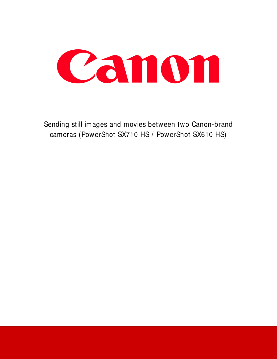 CANON POWERSHOT SX710 HS CONNECTION MANUAL Pdf Download | ManualsLib
