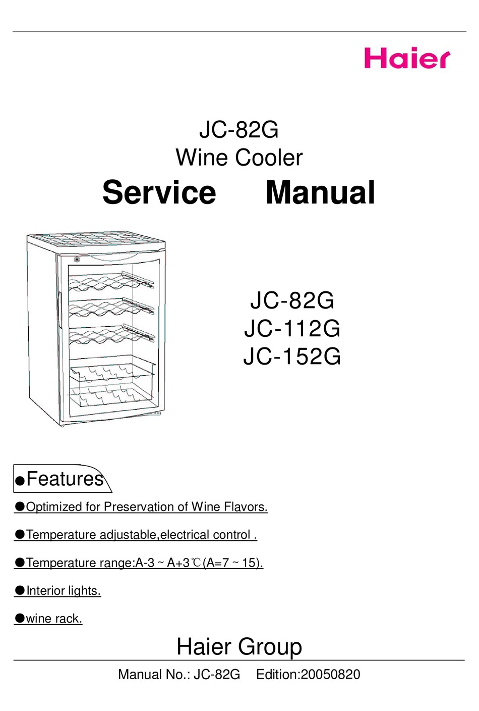 Haier Jc 82g Service Manual Pdf Download Manualslib