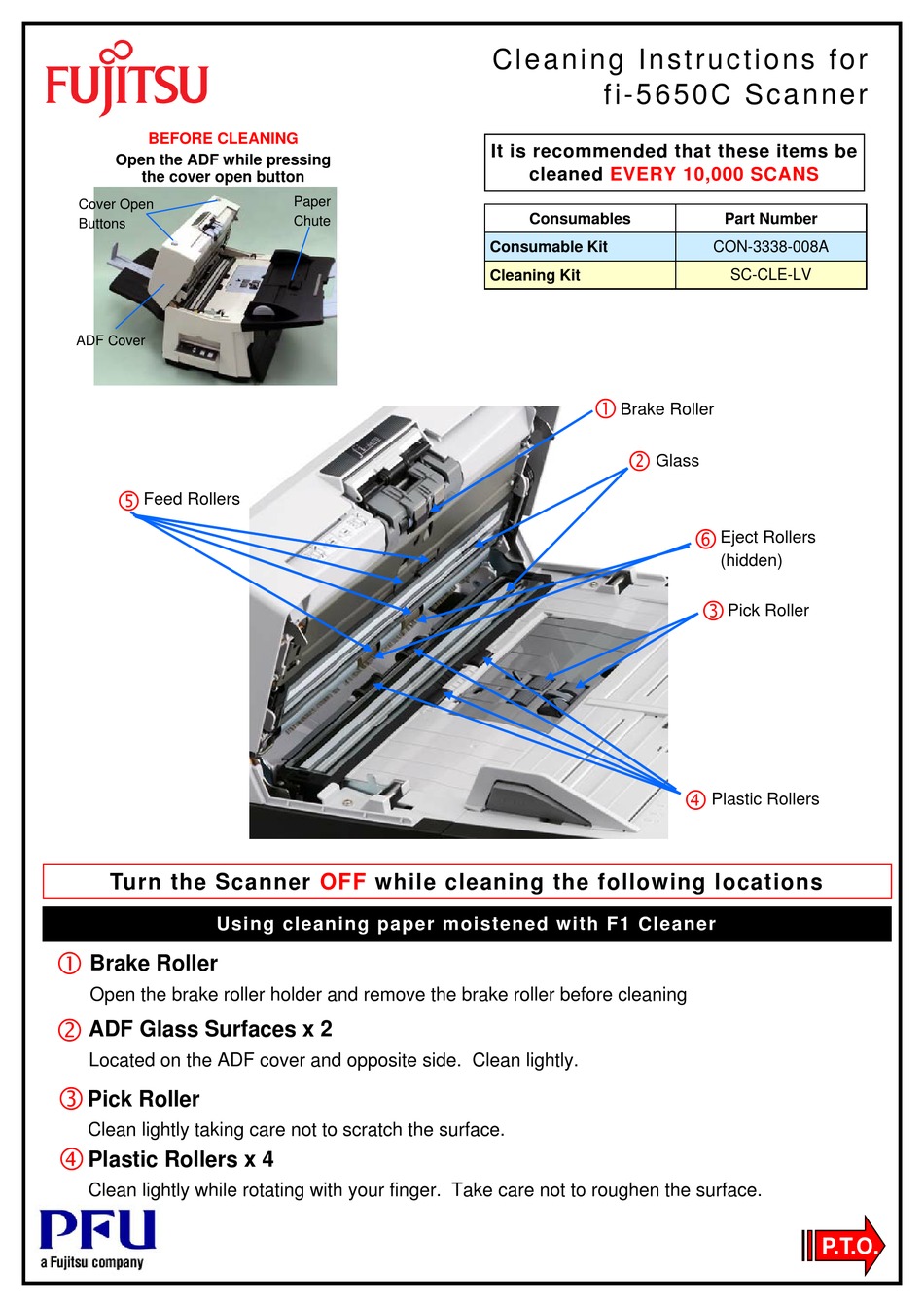 cleaning glass fujitsu desktop scanner