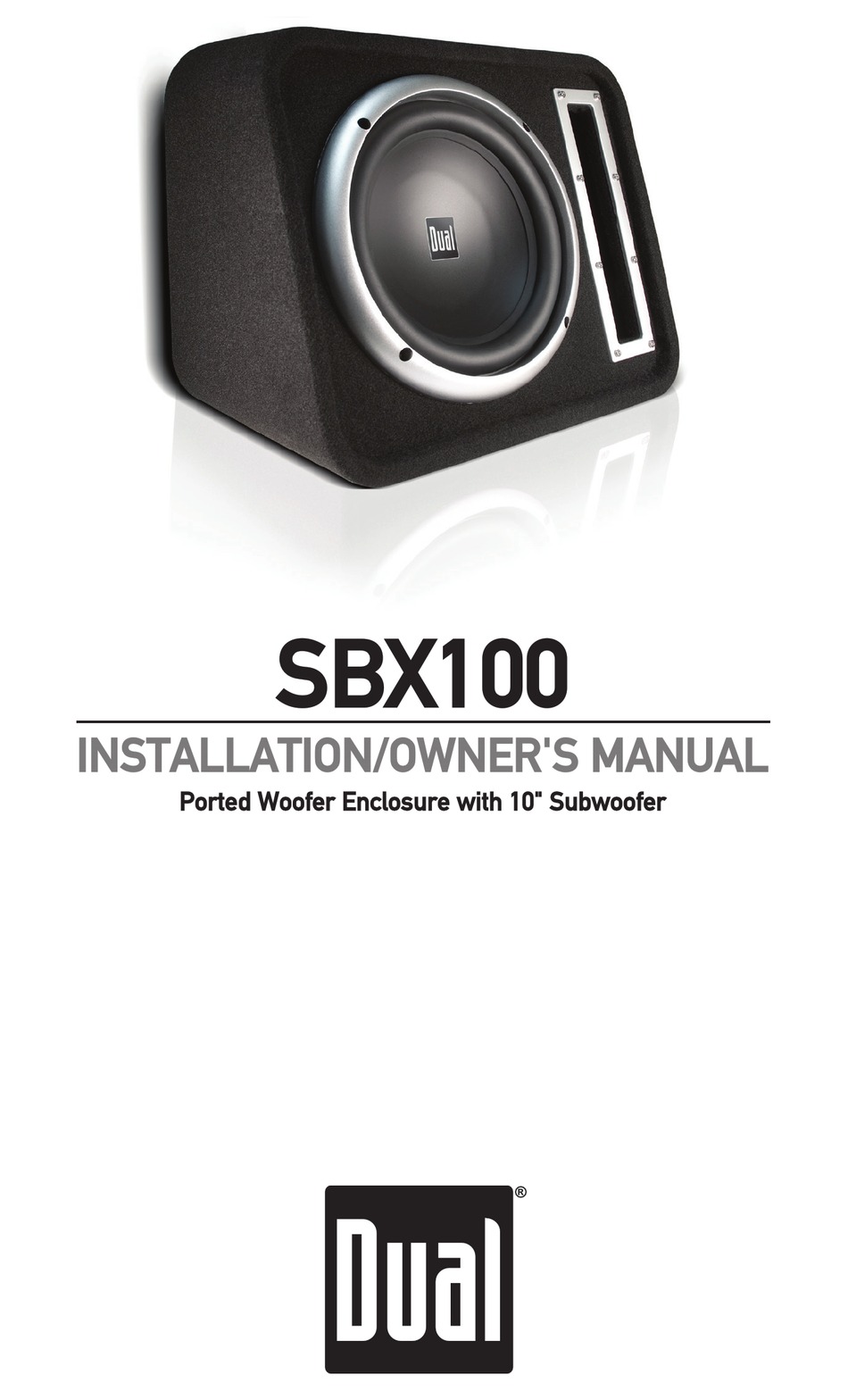 DUAL SBX100 OWNER'S MANUAL Pdf Download 